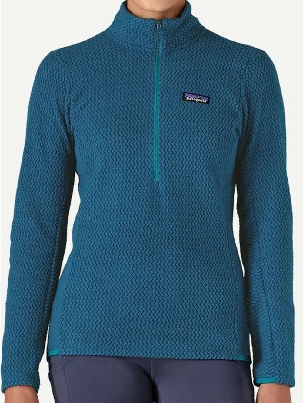 Patagonia R1 Air Zip-Neck 1/2 Zip Pullover Fleece - Blue